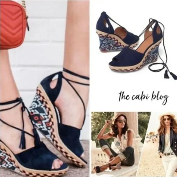 CAbi ~ Isla Espadrilles Wedge Sandals - Picture 2 of 12